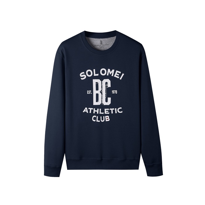 ブルネロクチネリメンズラウンド長袖Tシャツu8373