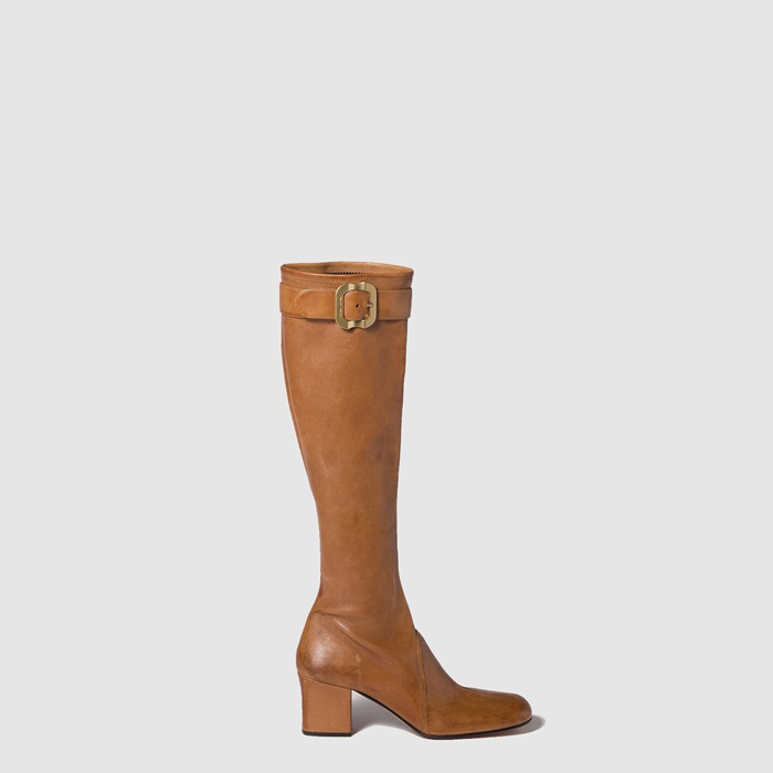 ミュウミュウレディースバックルナッパレザーブーツ-s8237