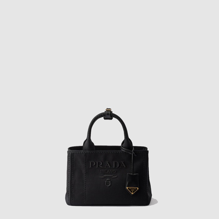 プラダレディーススモールコットンキャンバスハンドバッグ1G464b10017