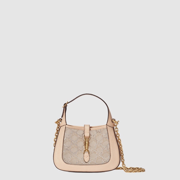 グッチレディースジャッキー1961ミニクリスタルリザードバッグ1961b10297