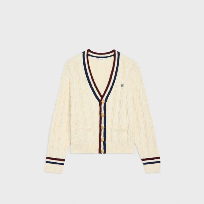 セリーヌユニセックスネックカーディガンc8449