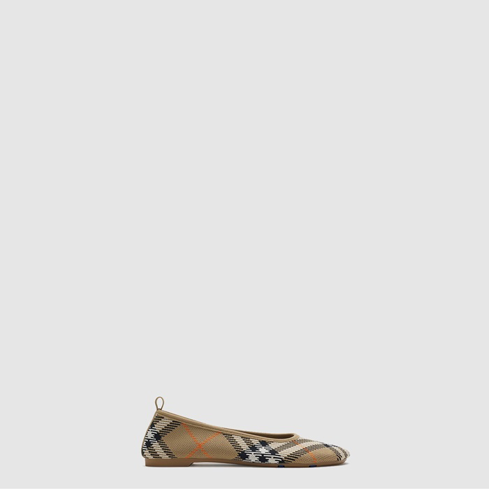 バーバリーレディースチェックニットベビーバレリーナs8312