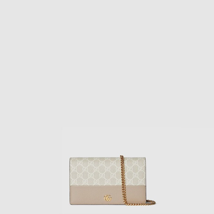 グッチレディースマーモントチェーン二つ折り財布b10754