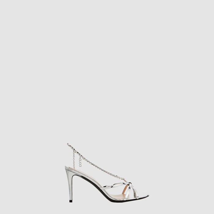 グッチレディースクリスタルチェーンサンダルs8489