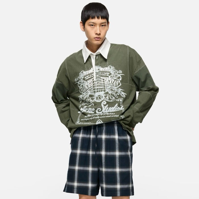 アクネストゥディオズメンズポロ長袖Tシャツc8643