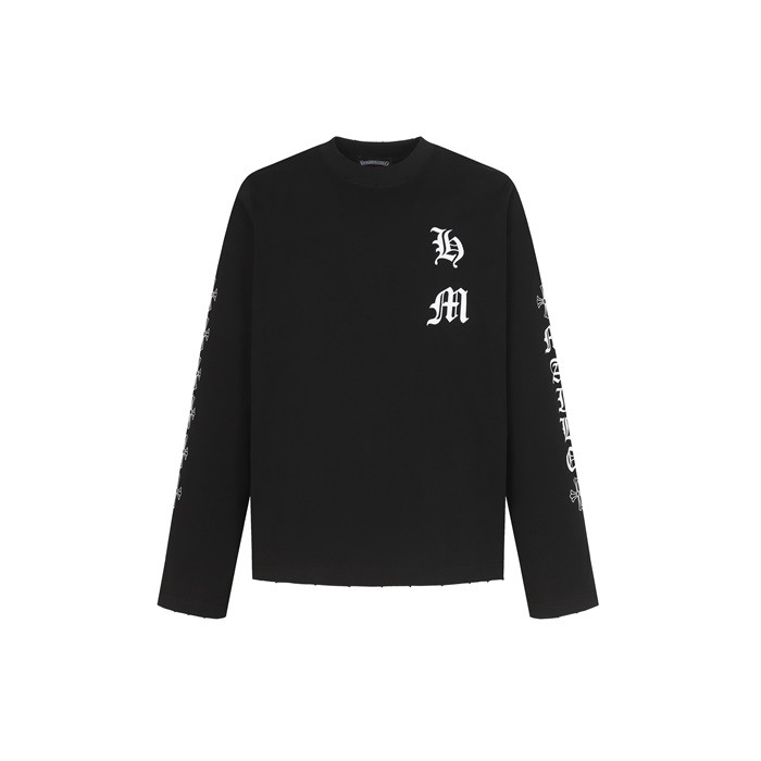 クロムハーツメンズラウンド長袖Tシャツc8657