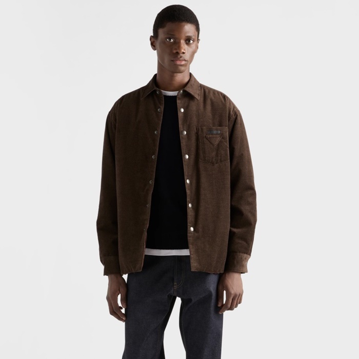 プラダメンズクラシックシャツc8726