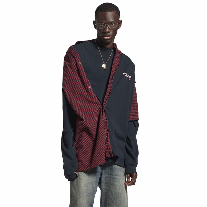 バレンシアガメンズポロ長袖Tシャツc8876