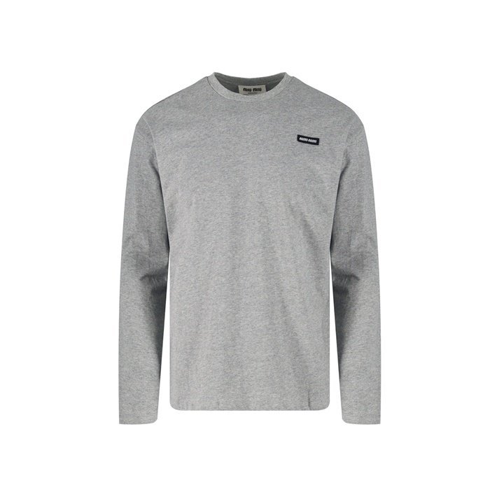 ミュウミュウメンズラウンド長袖Tシャツc8881