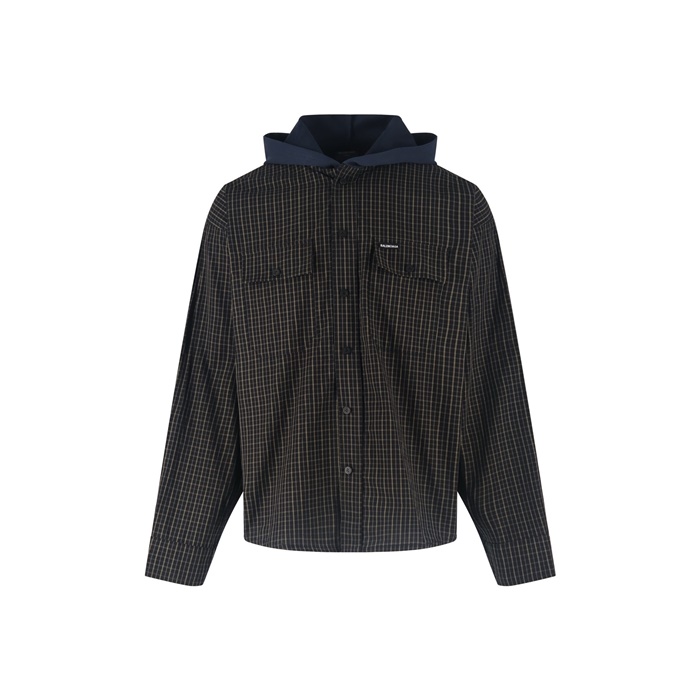 バレンシアガメンズチェックフーディc8890