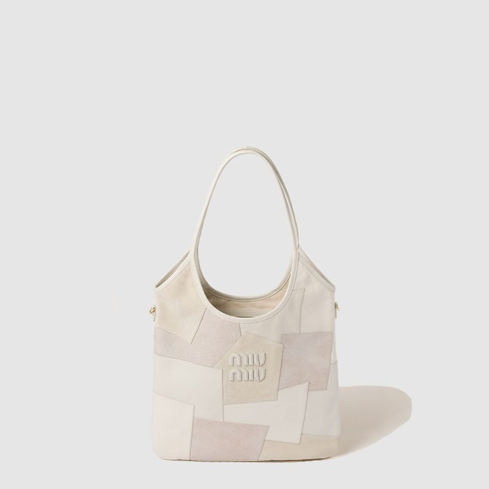 ミュウミュウレディースアイビーレザーパッチワークバッグb11564