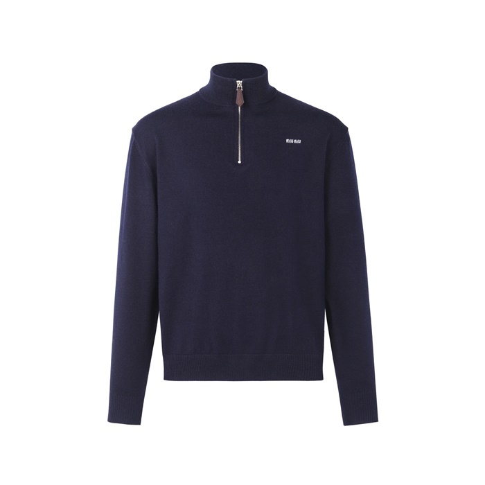 ミュウミュウメンズジップアップニット-c9043