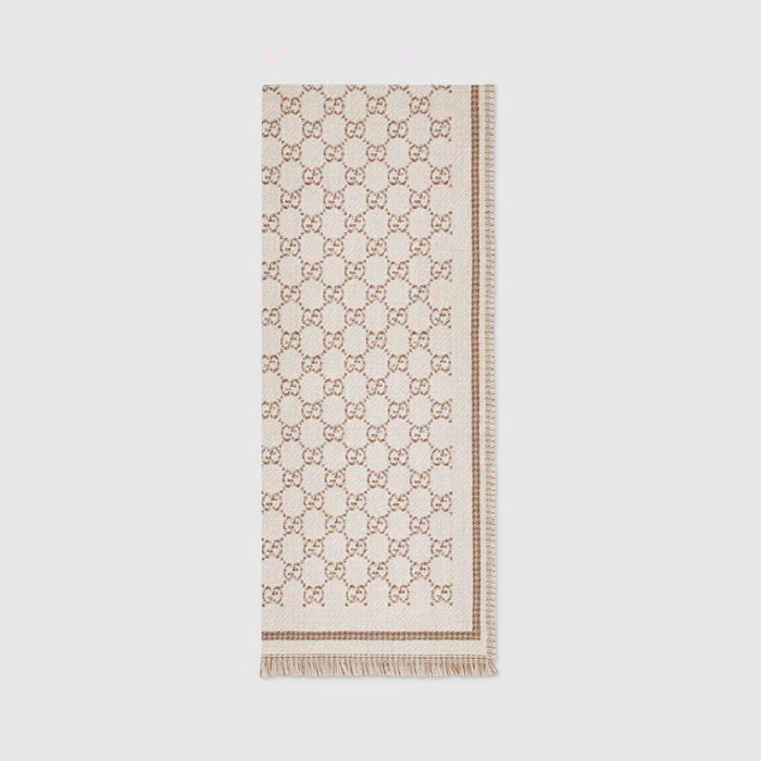 グッチユニセックス両面マフラーc5942