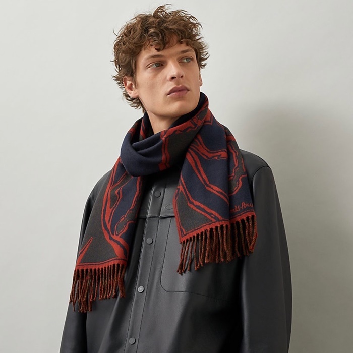 エルメスメンズトレンディマフラーc5959