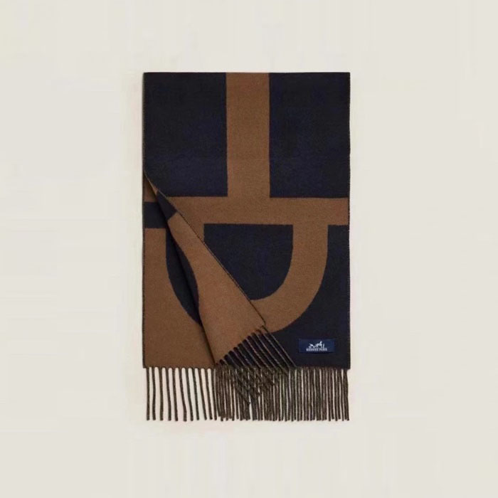 エルメスユニセックスクラシックマフラーc6105