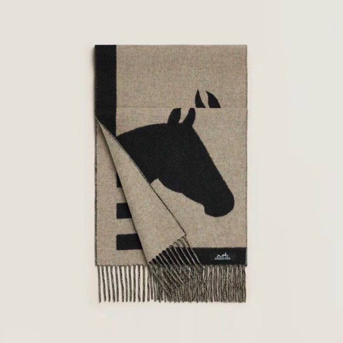 エルメスユニセックスクラシックマフラーc6108