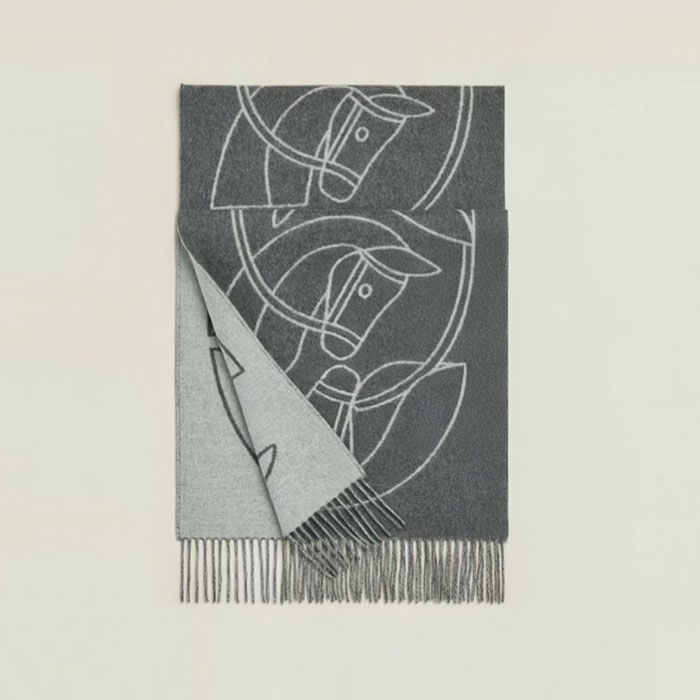 エルメスユニセックスクラシックマフラーc6110