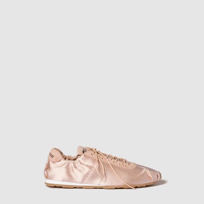 ミュウミュウレディースプリュームサテンスニーカーs8711