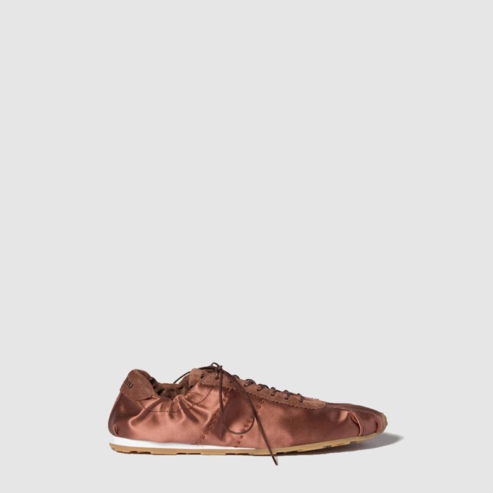 ミュウミュウレディースプリュームサテンスニーカーs8725