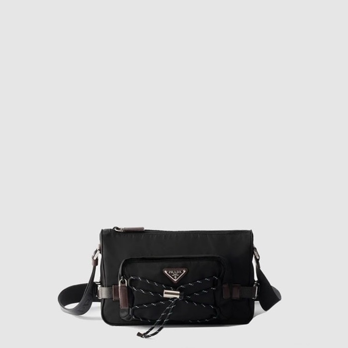 プラダメンズスピードロックリナイロンレザーショルダーバッグ2H192b12128