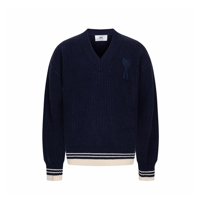 アミユニセックスネックニットc9752