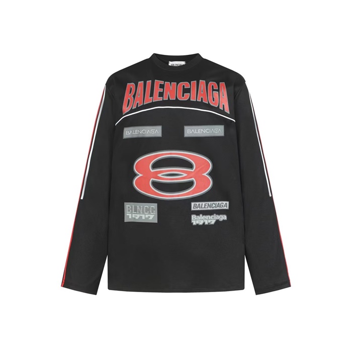 バレンシアガメンズラウンド長袖Tシャツc12163