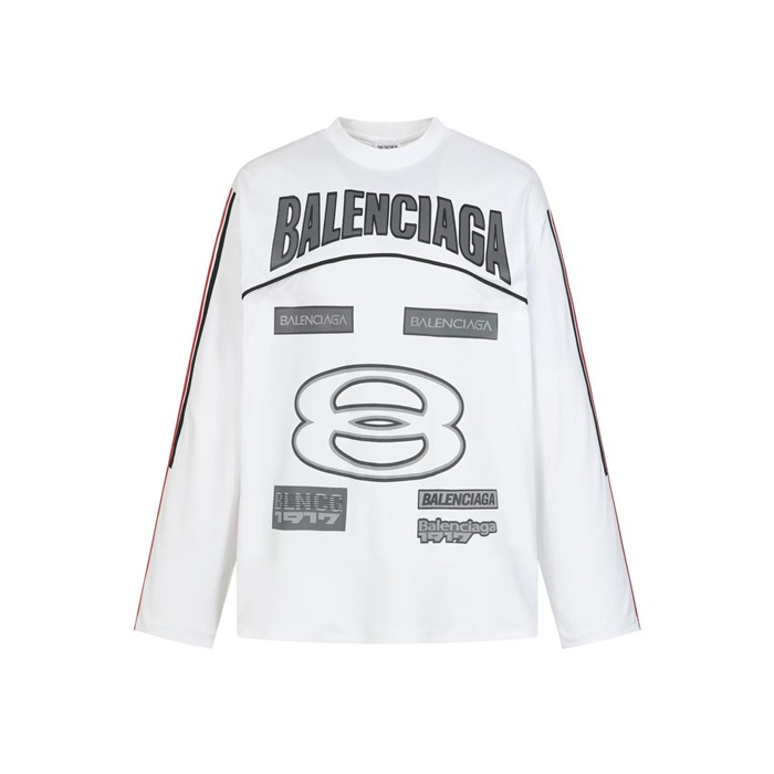 バレンシアガメンズラウンド長袖Tシャツc12164