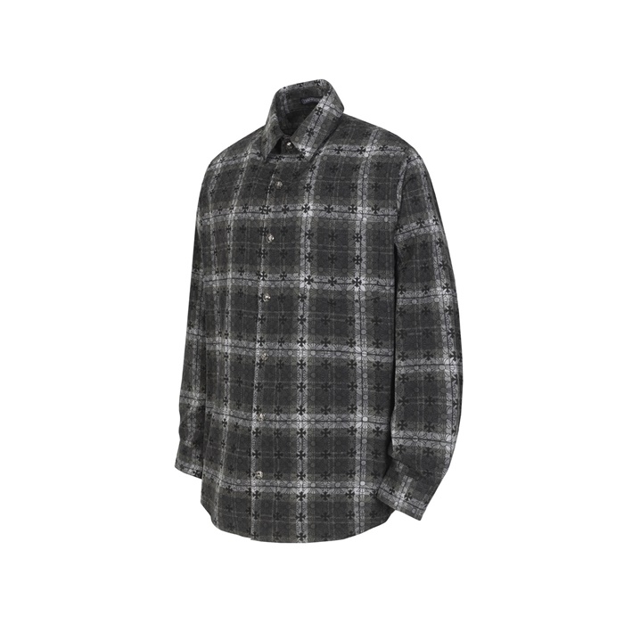クロムハーツメンズチェックシャツc12176