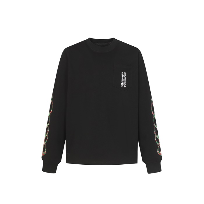 クロムハーツメンズラウンド長袖Tシャツc12199