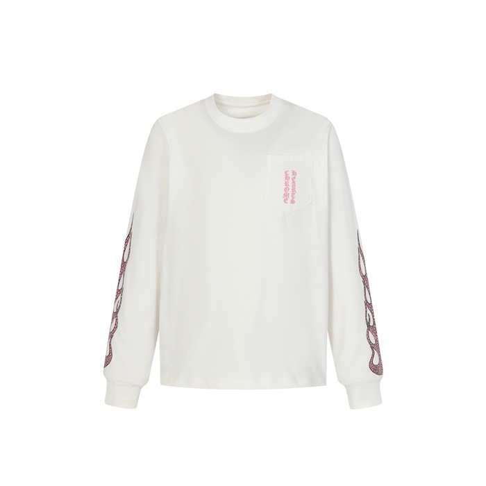 クロムハーツメンズラウンド長袖Tシャツc12200