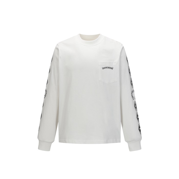 クロムハーツメンズラウンド長袖Tシャツc12207