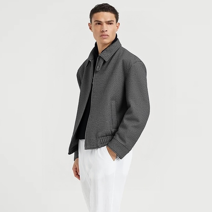 ブルネロクチネリメンズベーシックジャケットc12347