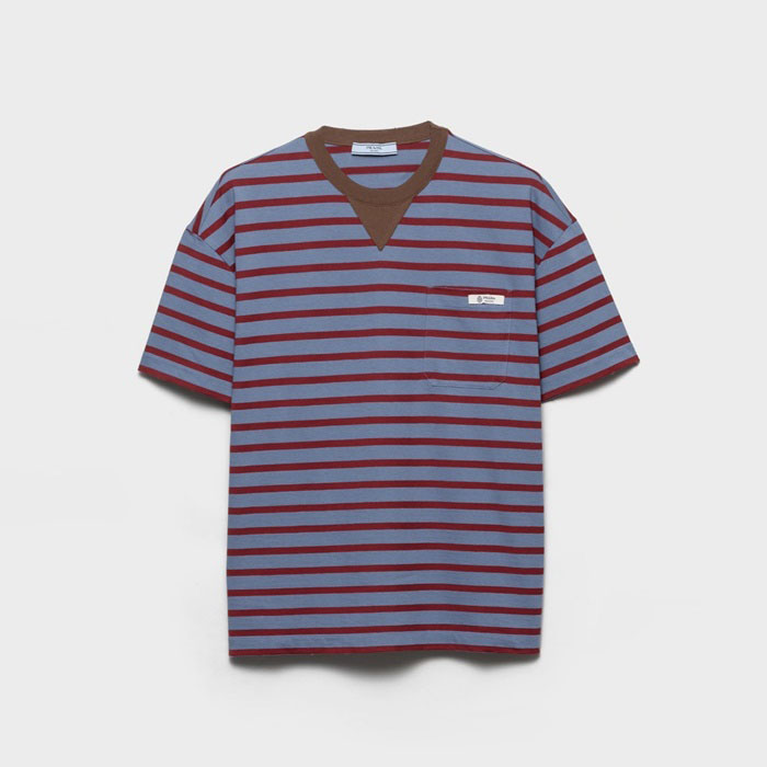 プラダメンズラウンド半袖Tシャツc12430