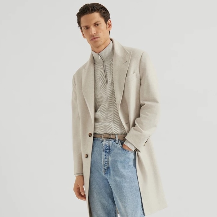 ブルネロクチネリメンズジップアップニット-c12454