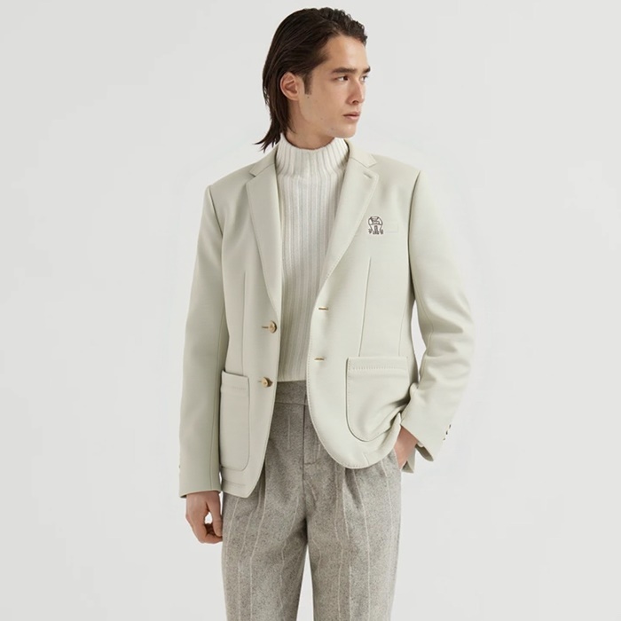 ブルネロクチネリメンズスーツジャケットc12470