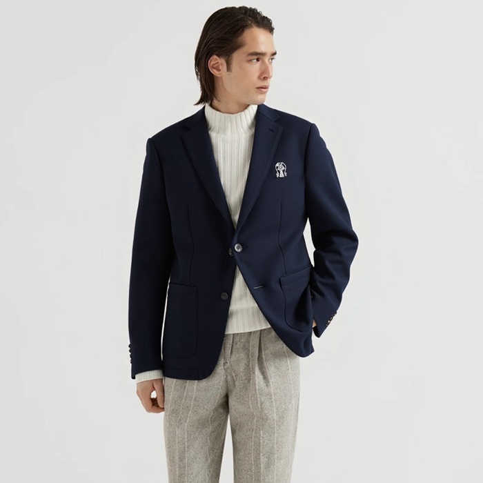 ブルネロクチネリメンズスーツジャケットc12471