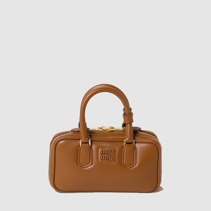 ミュウミュウレディースアルカディレザーミニバッグb12646