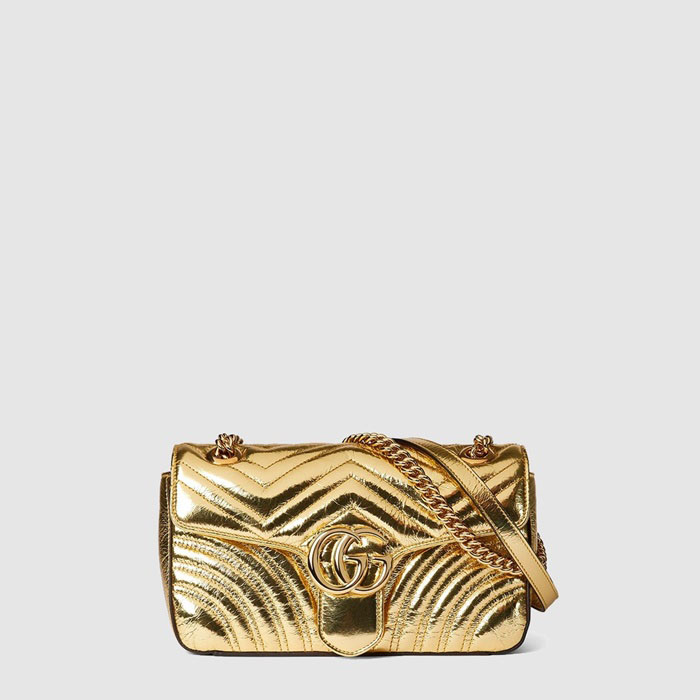 グッチレディースマーモントスモールショルダーバッグb12702