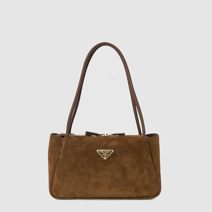 プラダレディースミディアムスエードショルダーバッグ1A444b12706