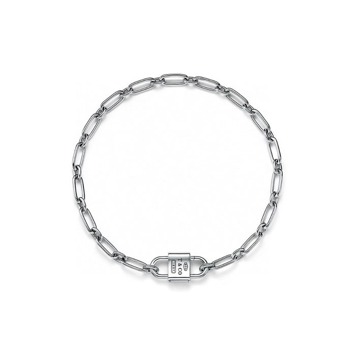 ティファニーユニセックスミディアムダブルロックネックレスc6343