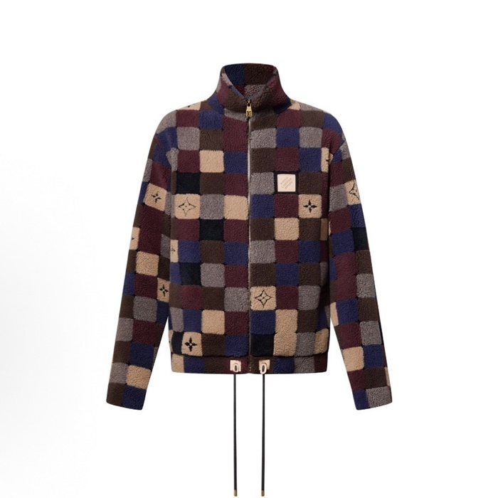 ルイヴィトンメンズダミエフリースブルゾンc12655