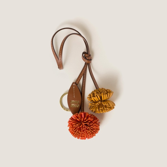 ミュウミュウユニセックストリックレザーキーホルダーc6426