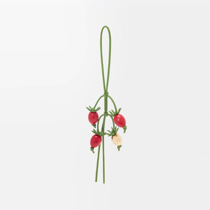 ロエベユニセックストマト枝チャームc6450