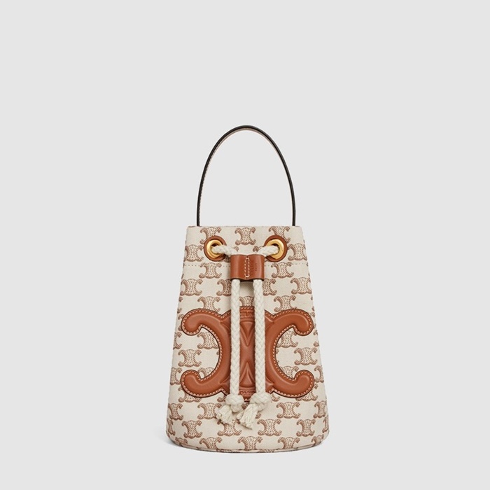 セリーヌレディーストリングトリオンフキャンバスプリントテキスタイルb13054