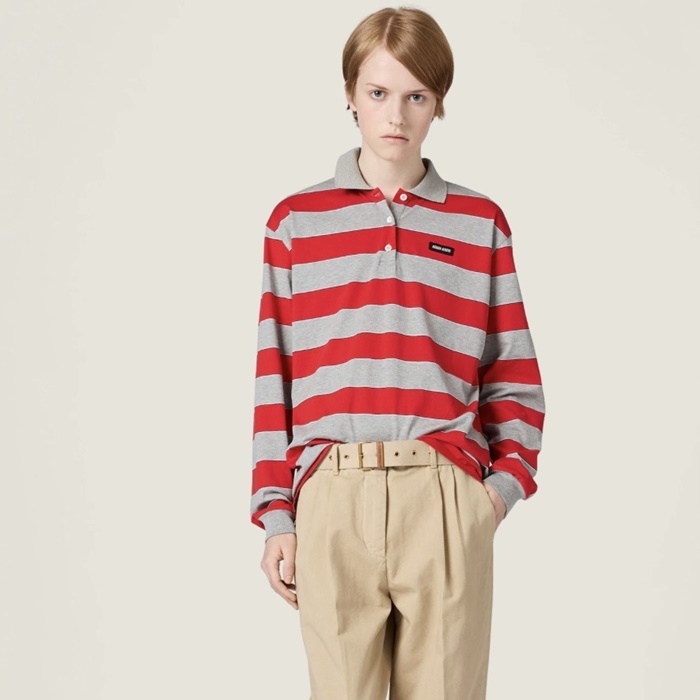 ミュウミュウレディースポロ長袖Tシャツc13050