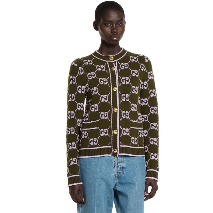 グッチレディースクルーネックカーディガンc13061