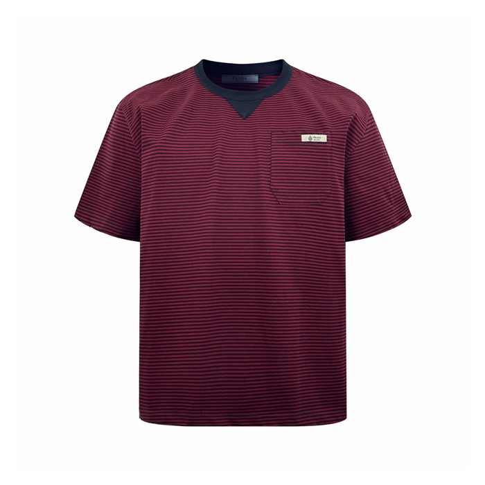 プラダメンズラウンド半袖Tシャツc13093