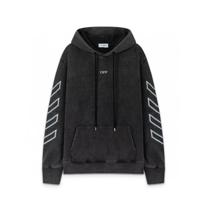 オフホワイトメンズカジュアルフーディc13162