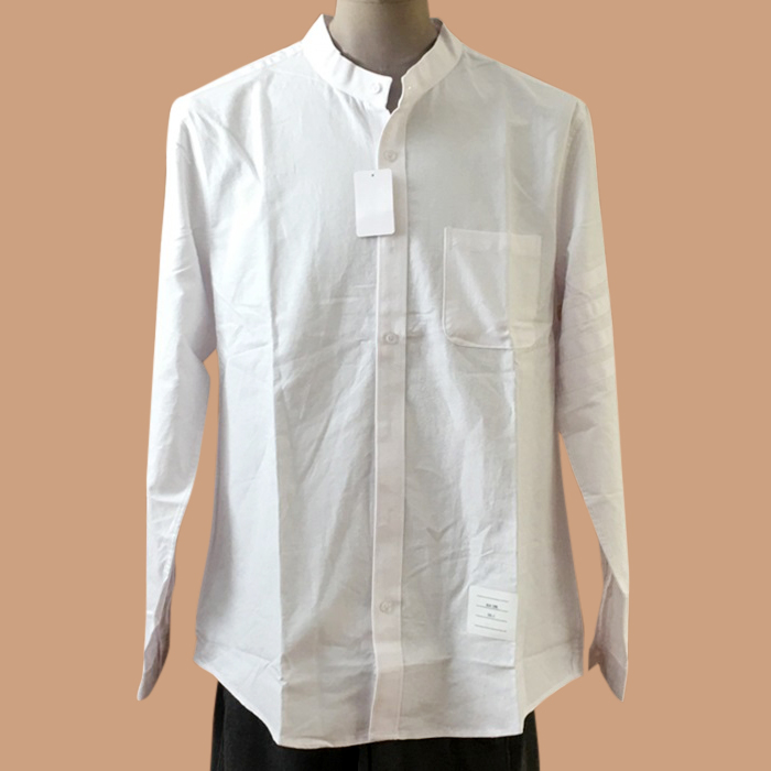  トムブラウン クラシック メンズ ホワイト シャツ - White  - tom01548x