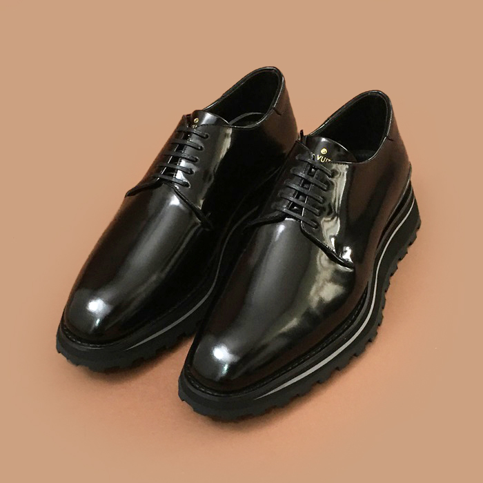  ルイヴィトン メンズ ビジネスレザーオックスフォード Size ブラック Lou03849x
